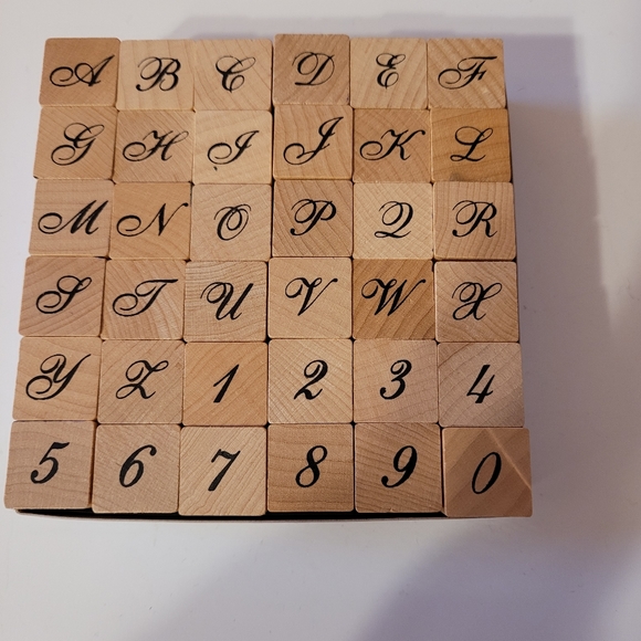 JoAnn Craft Essentials Other - JoAnn Craft Essentials Rubber Stamps LG Script Alphabet and Numbers Mounted